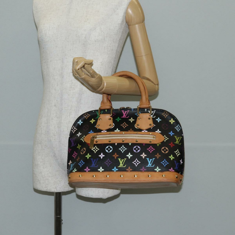 【日本直送】路易威登 Monogram Multicolor Alma 手提包 黑色 M92646 LV 正品 yk19114V-22