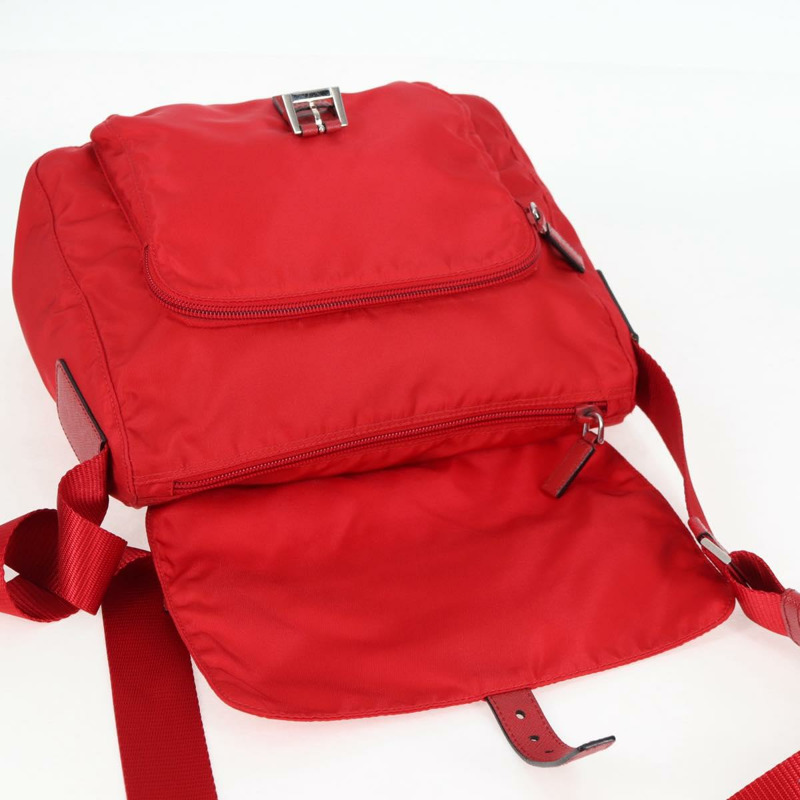 【日本直送】PRADA 單肩包 尼龍 紅色 銀色 正品 ki5917V-8