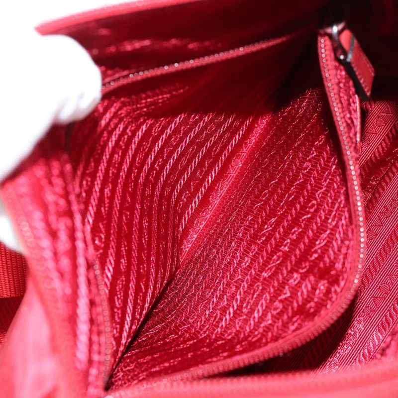 【日本直送】PRADA 單肩包 尼龍 紅色 銀色 正品 ki5917V-25