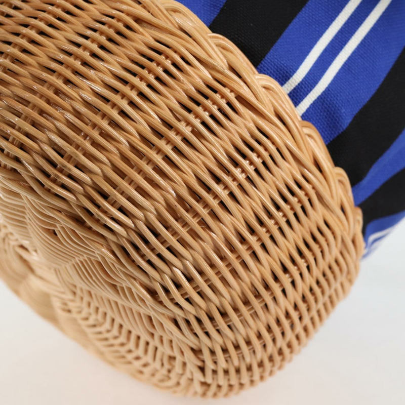 【日本直送】PRADA 藤編手提包 帆布 兩用 藍金配色 1BH115 正品 138994SM-15