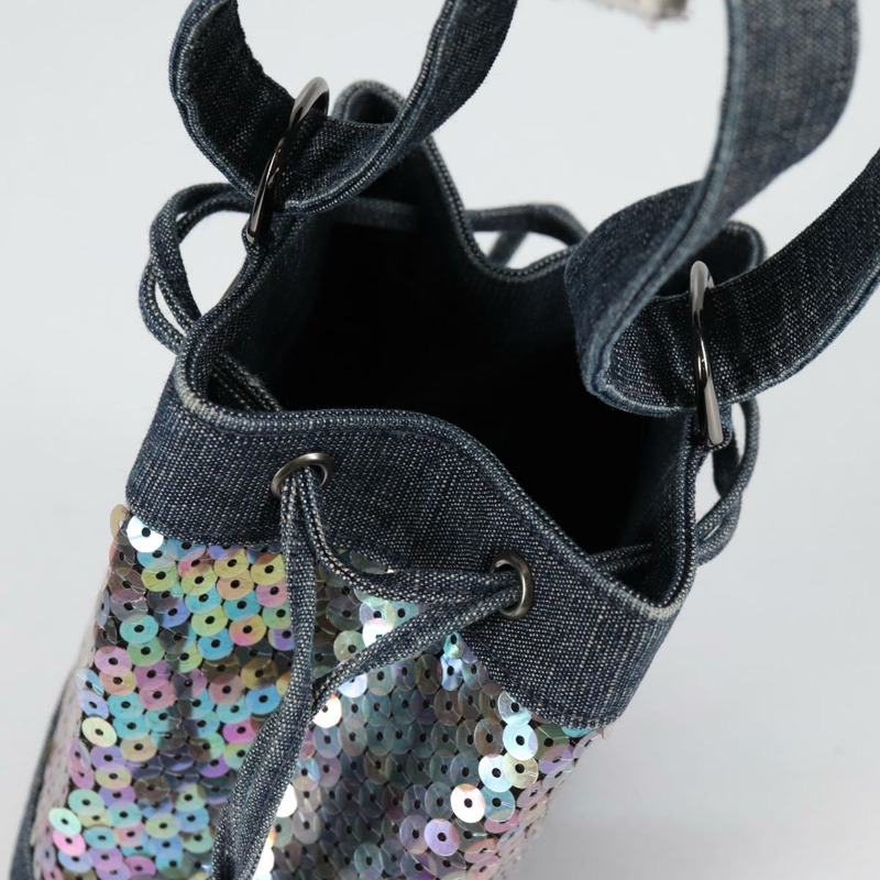 【日本直送】香奈兒亮片手提包 牛仔藍 CC 正品 139014SAV-5