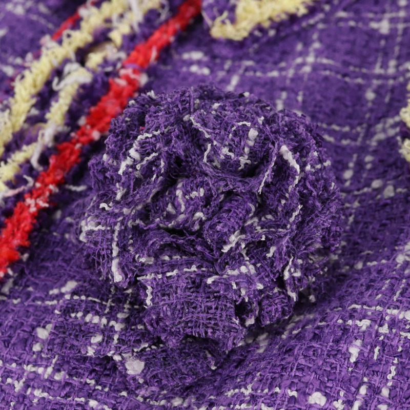 【日本直送】香奈兒外套，36碼，斜紋軟呢外套，紫色，CC標誌，正品編號135090SM-8