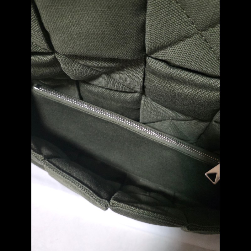 [全新]Bottega Veneta BV 帆布 cassette 墨綠色-5