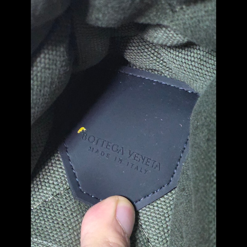 [全新]Bottega Veneta BV 帆布 cassette 墨綠色-7