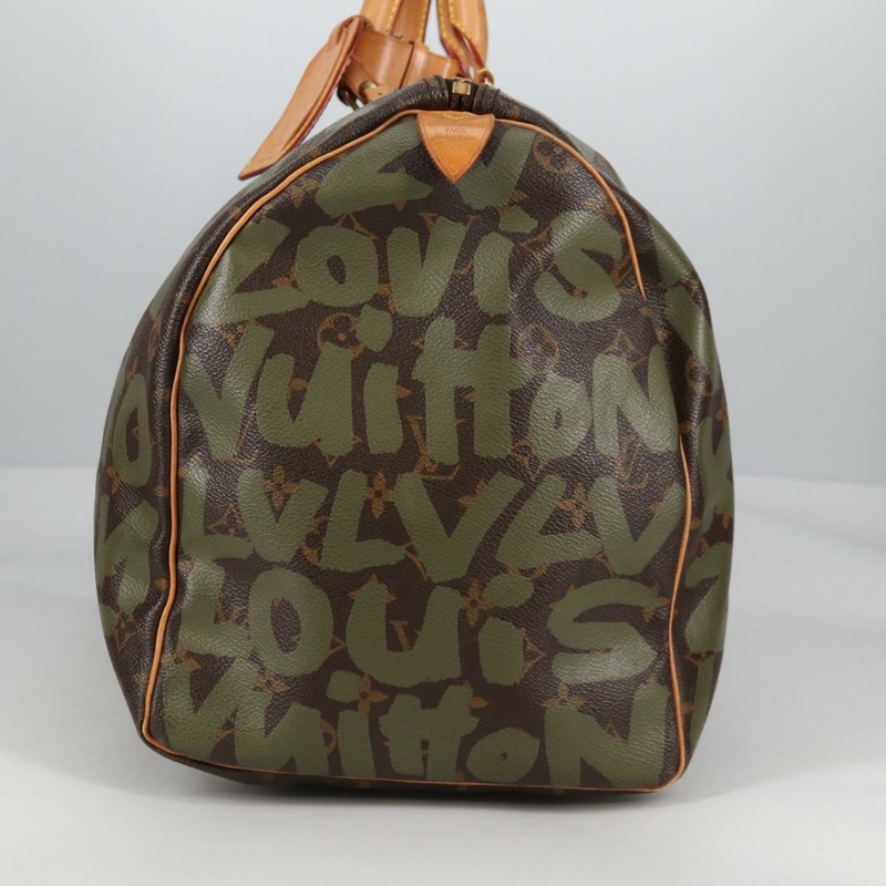 【日本直送】路易威登 Monogram Graffiti Keepall 50 波士頓包 卡其色 M92196 正品 fm4841SAV-3