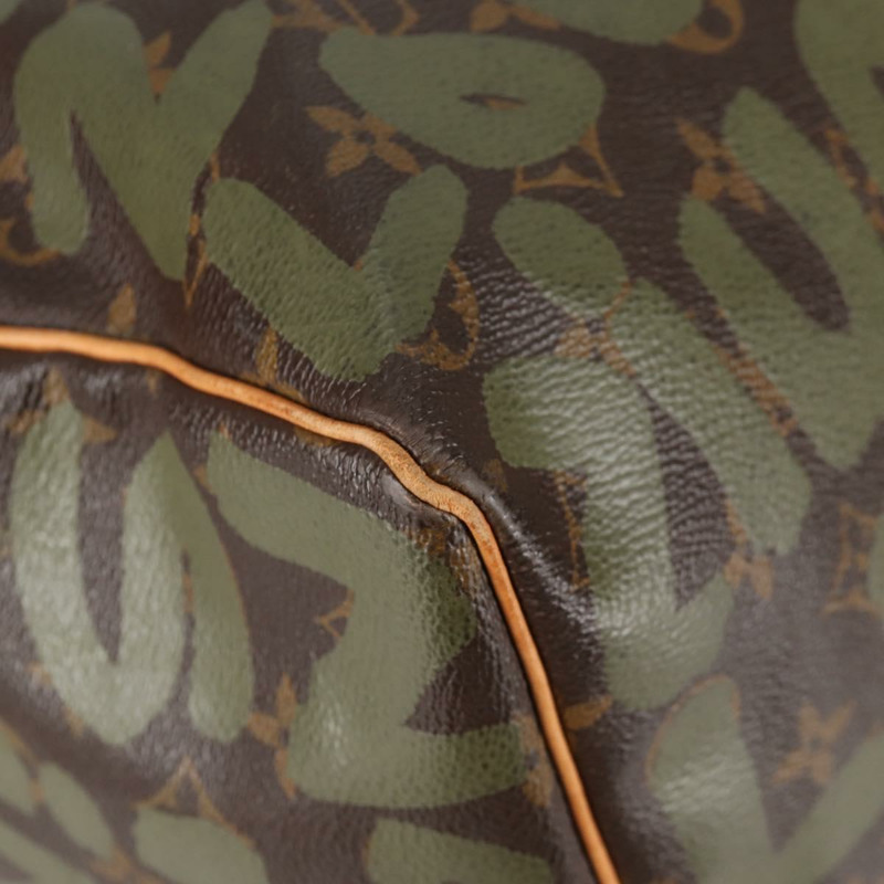 【日本直送】路易威登 Monogram Graffiti Keepall 50 波士頓包 卡其色 M92196 正品 fm4841SAV-8