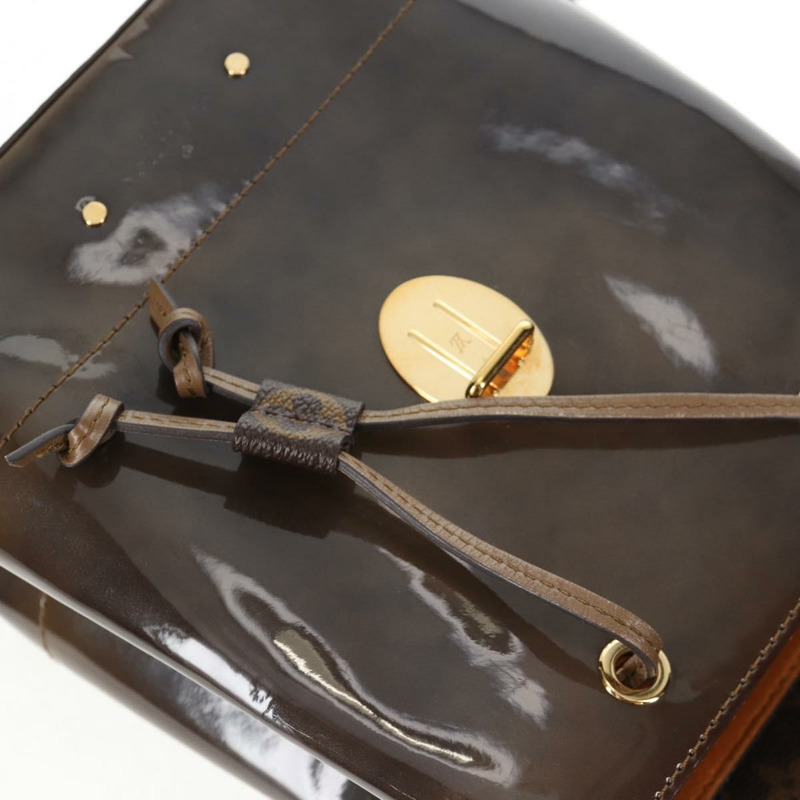 【日本直送】路易威登 Monogram Vernis Hot Springs 雙肩包 卡其色 M54389 LV Auth BA5768V-9