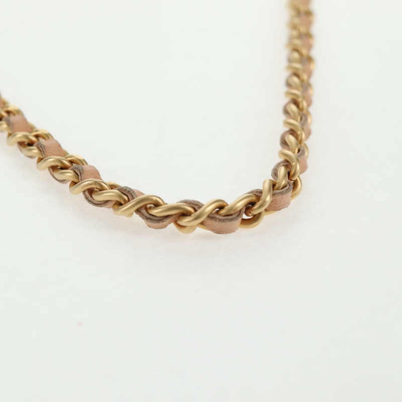 【日本直送】香奈兒鏈條單背包 絲綢粉紅金色雙C標誌 正品 140122SAV-7