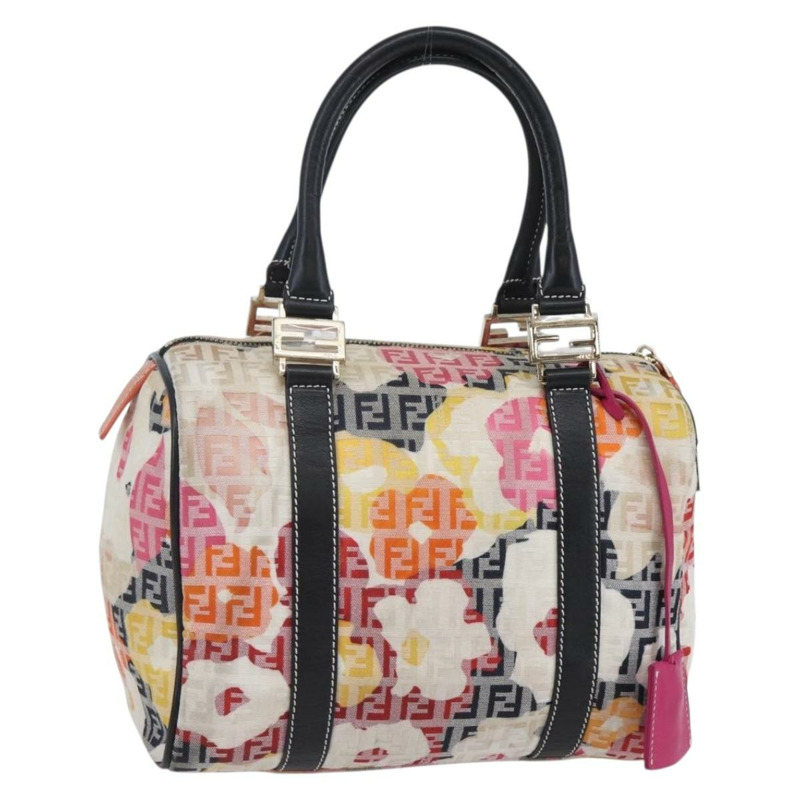 【日本直送】FENDI Zucchino帆布波士頓包 米色 金色 正品 128920SAV-0