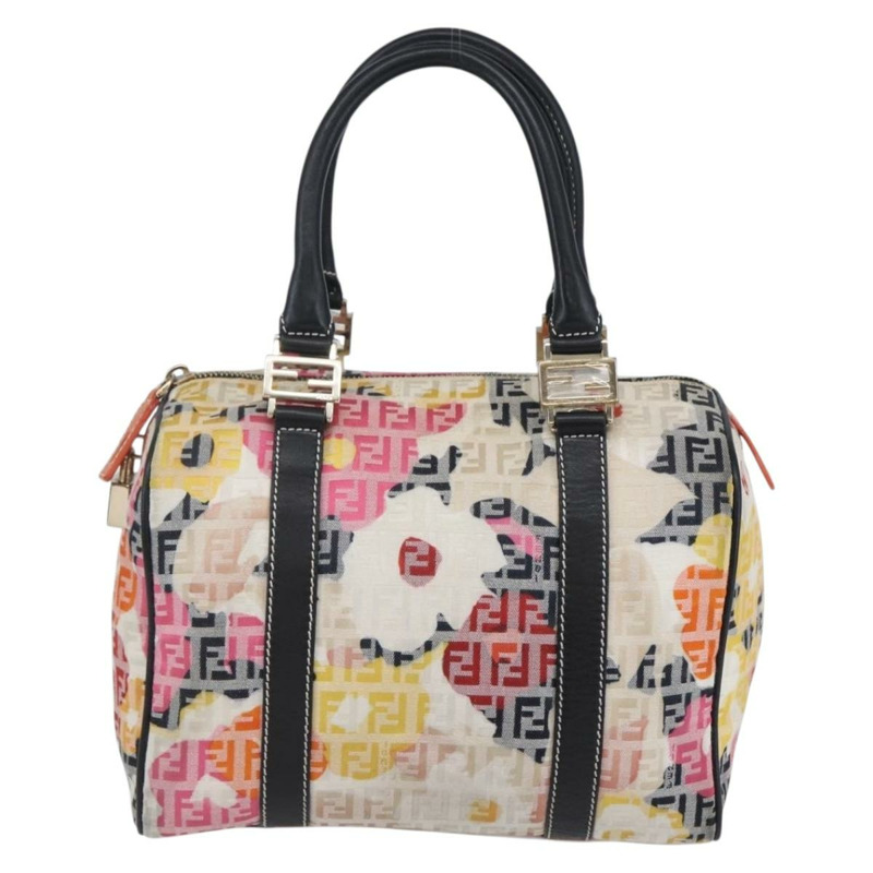 【日本直送】FENDI Zucchino帆布波士頓包 米色 金色 正品 128920SAV-1