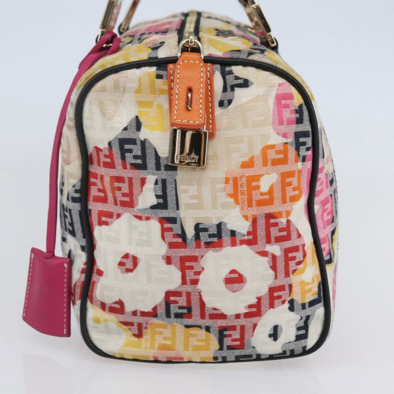 【日本直送】FENDI Zucchino帆布波士頓包 米色 金色 正品 128920SAV-3