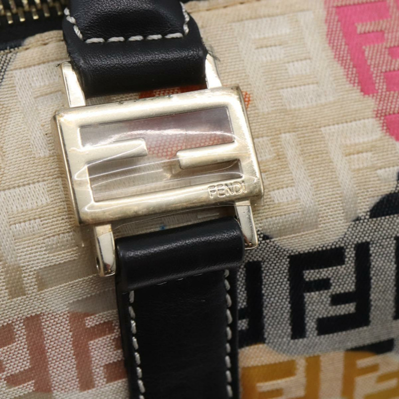 【日本直送】FENDI Zucchino帆布波士頓包 米色 金色 正品 128920SAV-8