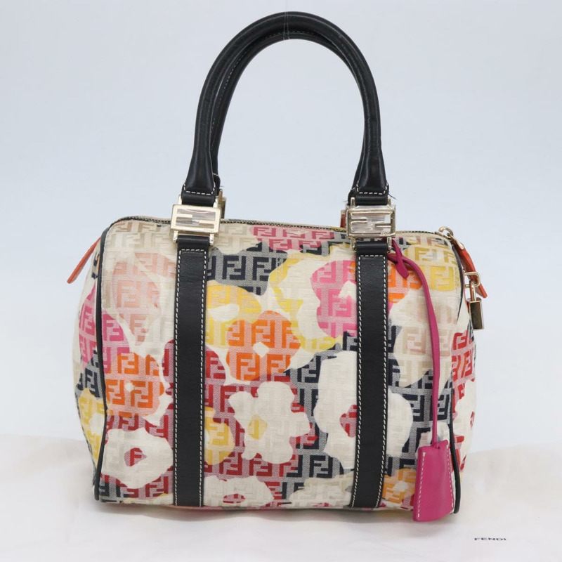 【日本直送】FENDI Zucchino帆布波士頓包 米色 金色 正品 128920SAV-11