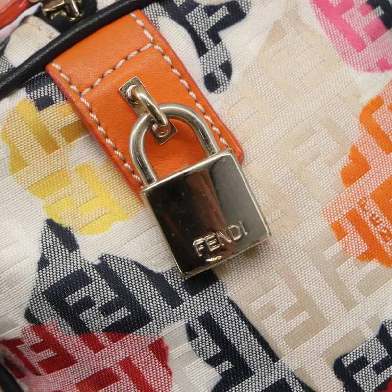 【日本直送】FENDI Zucchino帆布波士頓包 米色 金色 正品 128920SAV-18