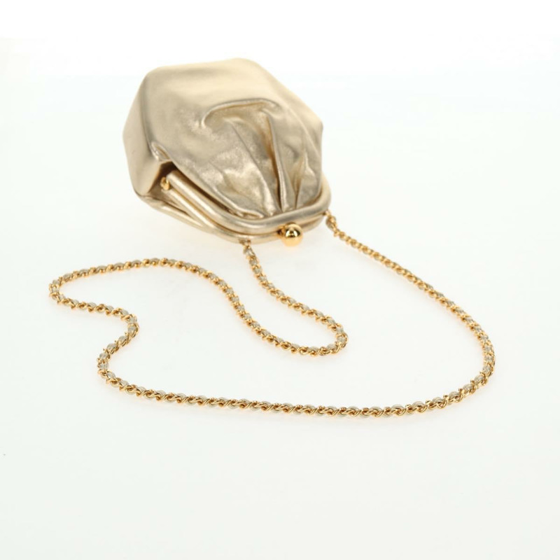 【日本直送】香奈兒 (CHANEL) 鏈條肩背包 皮革 金色 CC 標誌 正品 139977SAV-6