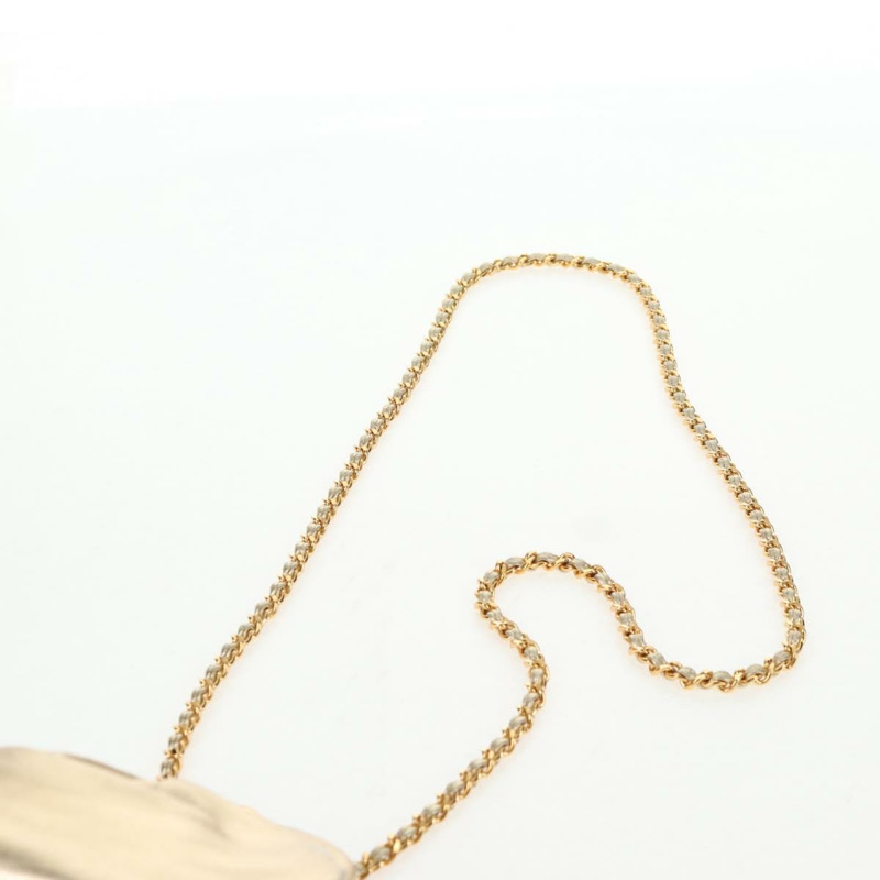 【日本直送】香奈兒 (CHANEL) 鏈條肩背包 皮革 金色 CC 標誌 正品 139977SAV-13