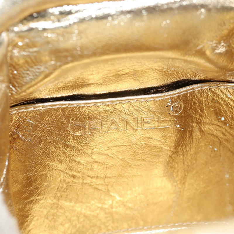 【日本直送】香奈兒 (CHANEL) 鏈條肩背包 皮革 金色 CC 標誌 正品 139977SAV-19