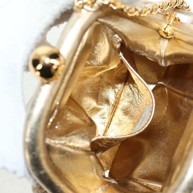 【日本直送】香奈兒 (CHANEL) 鏈條肩背包 皮革 金色 CC 標誌 正品 139977SAV-22