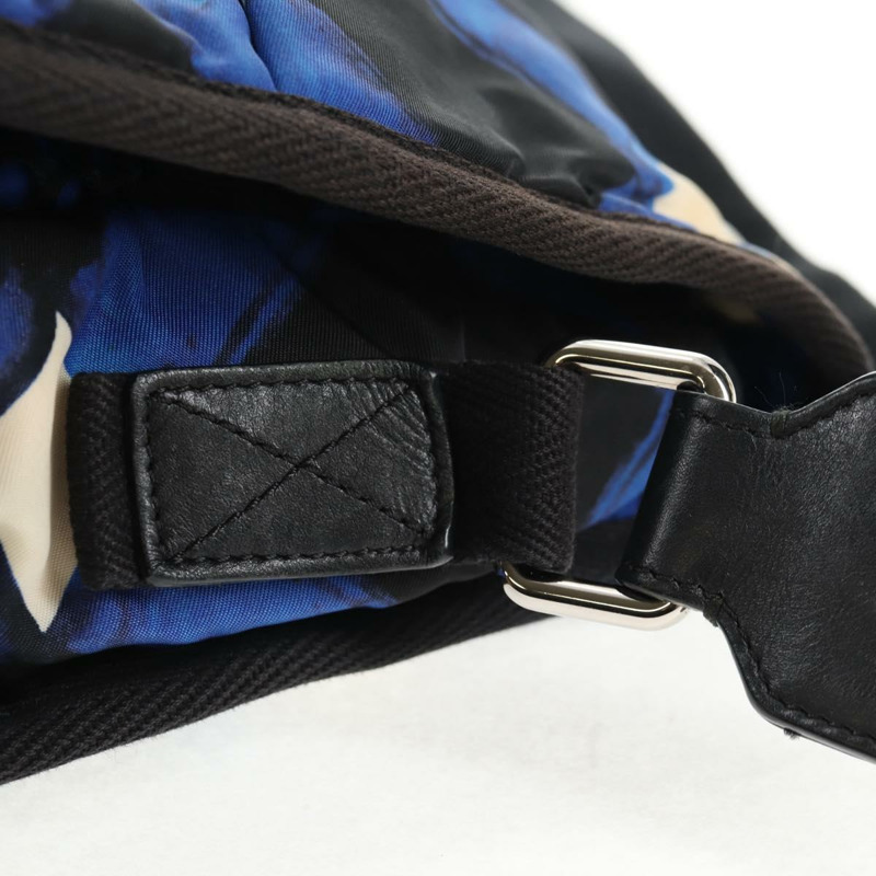 【日本直送】香奈兒尼龍單背包，藍黑銀雙C標誌，貨號141222V-8