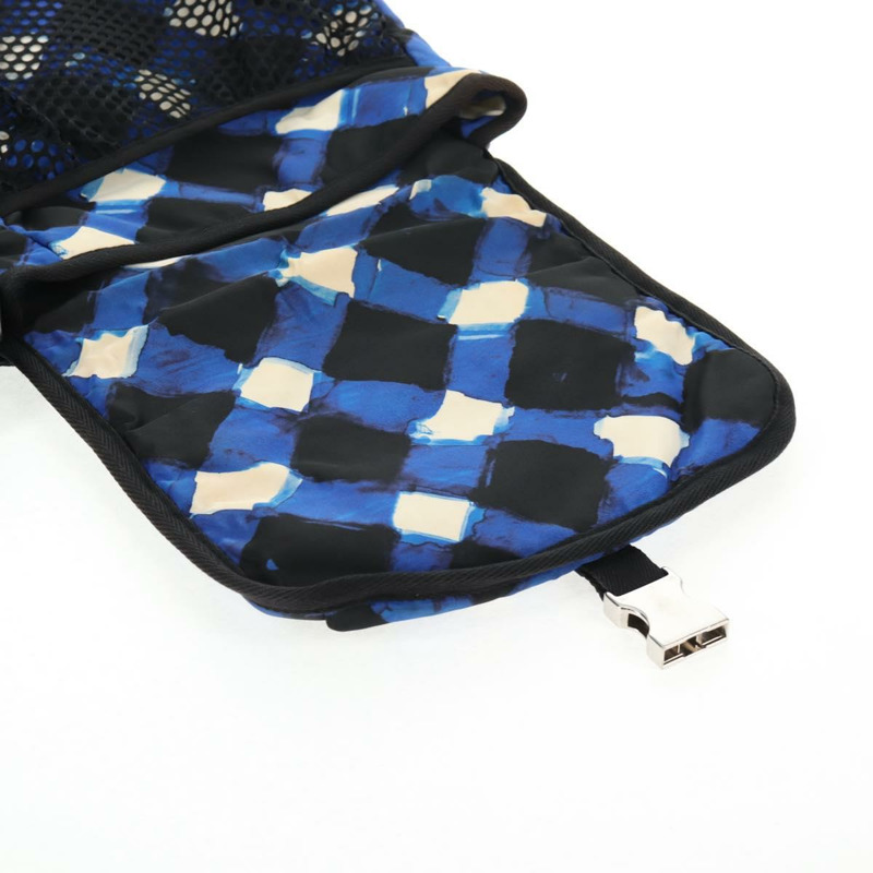 【日本直送】香奈兒尼龍單背包，藍黑銀雙C標誌，貨號141222V-9