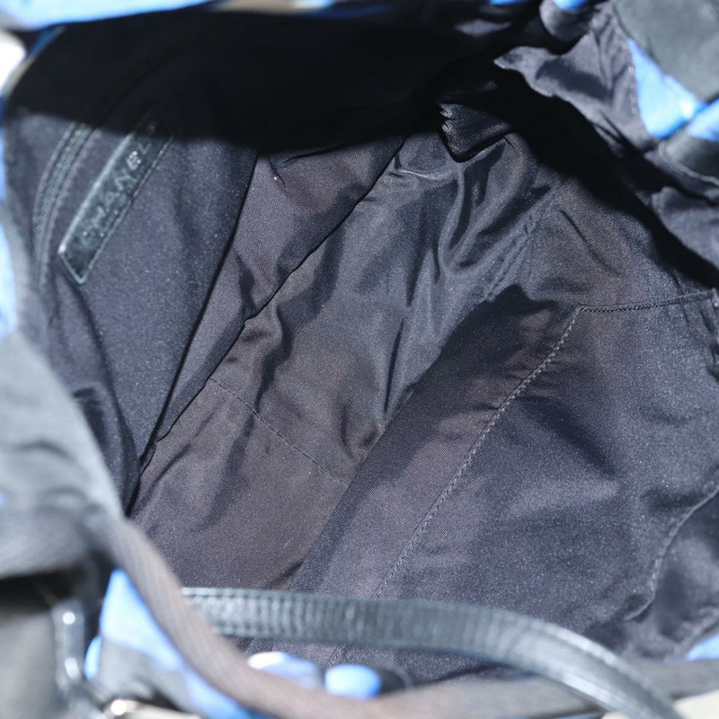 【日本直送】香奈兒尼龍單背包，藍黑銀雙C標誌，貨號141222V-10