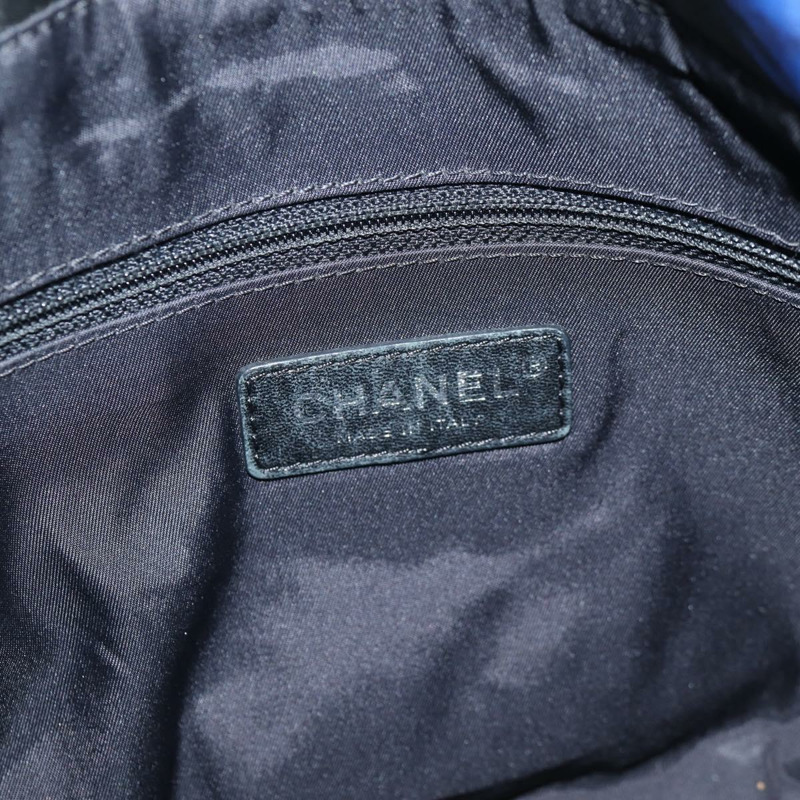 【日本直送】香奈兒尼龍單背包，藍黑銀雙C標誌，貨號141222V-23