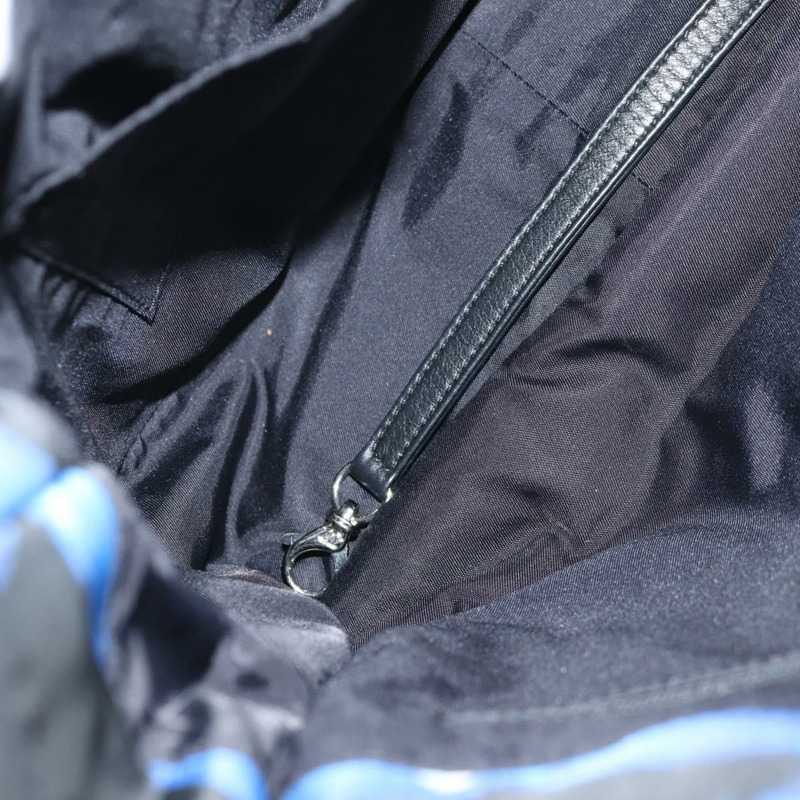 【日本直送】香奈兒尼龍單背包，藍黑銀雙C標誌，貨號141222V-26