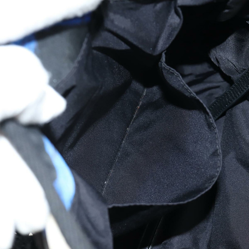 【日本直送】香奈兒尼龍單背包，藍黑銀雙C標誌，貨號141222V-27