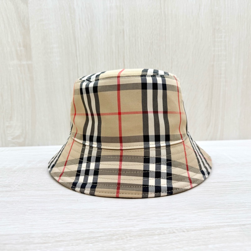 BURBERRY卡其格紋漁夫帽-2