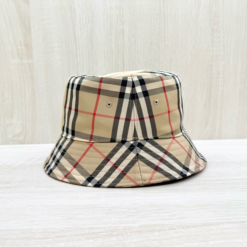 BURBERRY卡其格紋漁夫帽-3