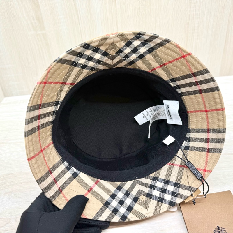 BURBERRY卡其格紋漁夫帽-6