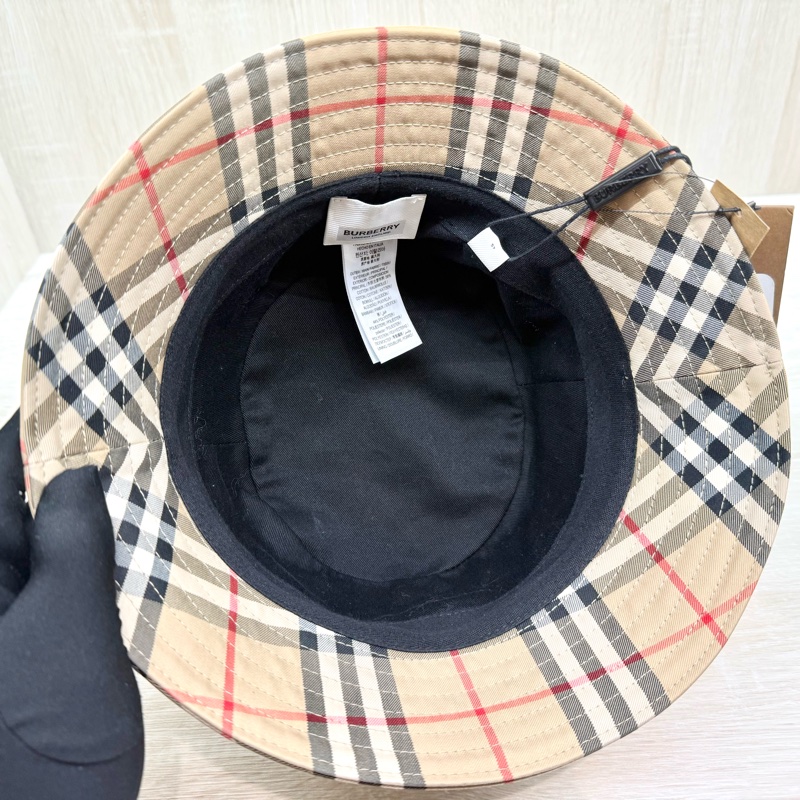 BURBERRY卡其格紋漁夫帽-7