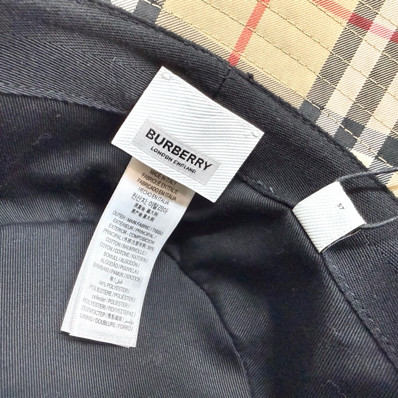 BURBERRY卡其格紋漁夫帽-8