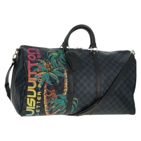 路易威登 Damier Cobalt Keepall Bandouliere 55 旅行包 N41356 LV Auth 140002SM
