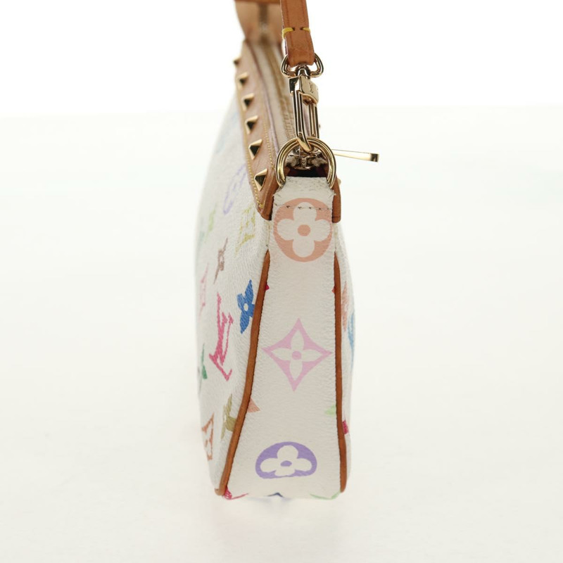 【日本直送】路易威登 (LOUIS VUITTON) 多彩 Pochette Accessoires 手拿包 白色 M92649 LV Auth 146161V-4