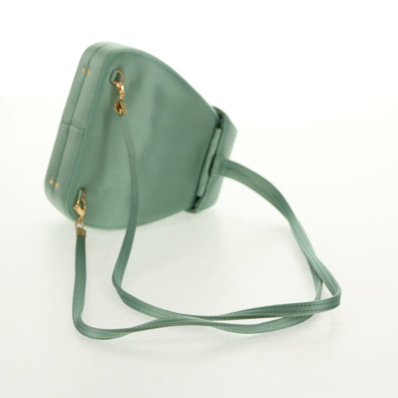 【日本直送】GUCCI 馬銜扣雙肩包 緞面 綠松石藍 金色 005 781 0316 Auth am9199V-6