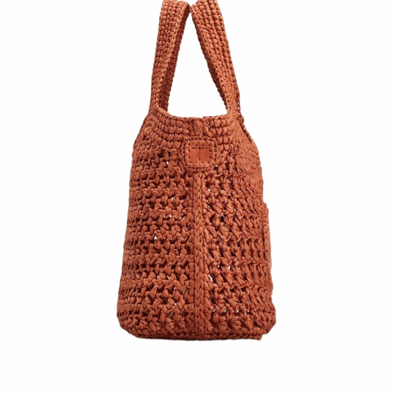 Tod's 女士 草編和皮革迷你購物袋 25cm*12cm*21cm-2