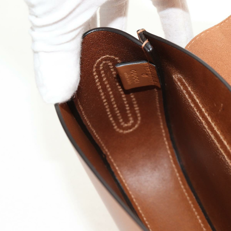 【日本直送】GUCCI 兒童無尾熊手提包 皮革 棕色 銀色 605824 正品 146368SAV-24