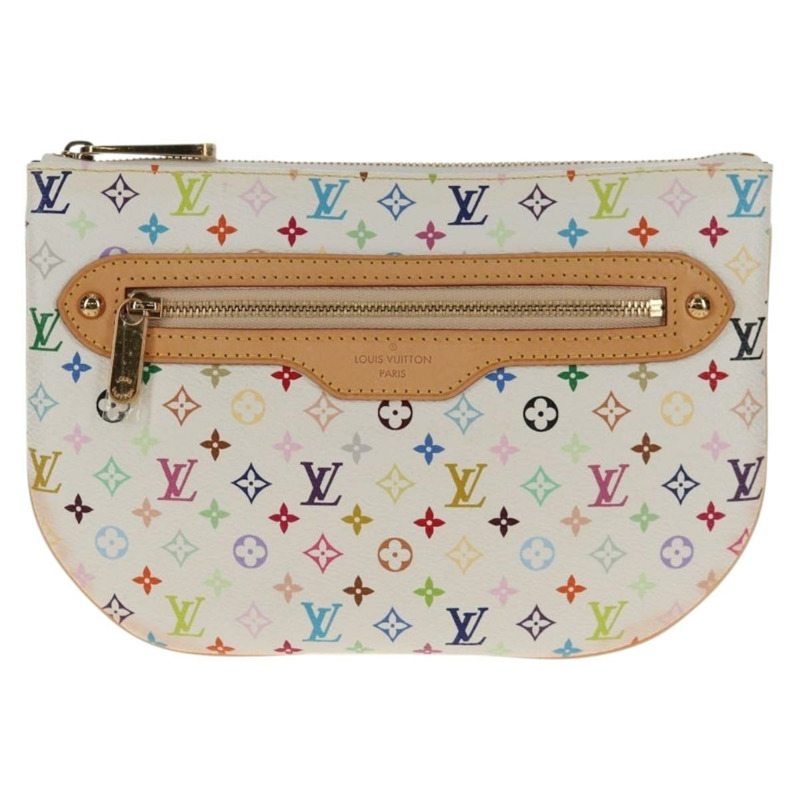 【日本直送】路易威登 Monogram Multicolor Pochette GM 手拿包 白色 M60027 正品 145858SAV-12