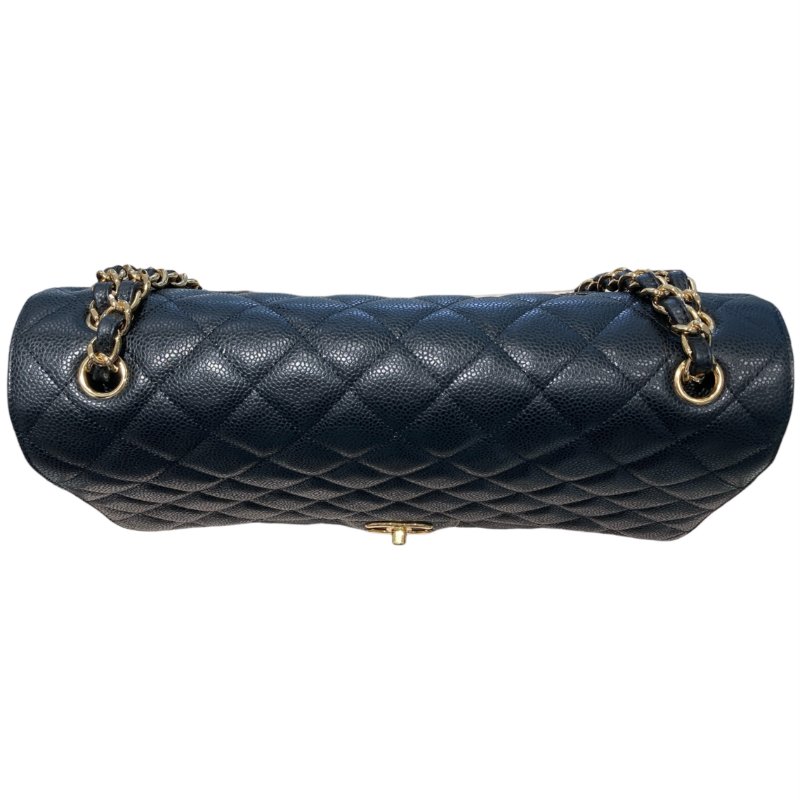 CHANEL 香奈兒 經典翻蓋包 荔枝紋牛皮 黑色-2