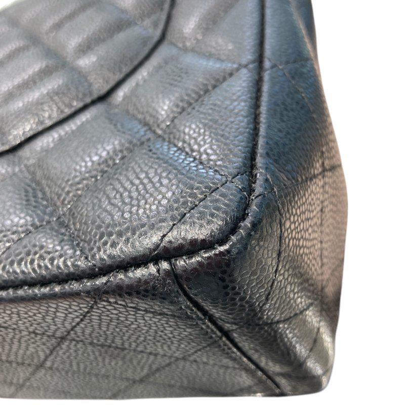 CHANEL 香奈兒 經典翻蓋包 荔枝紋牛皮 黑色-9