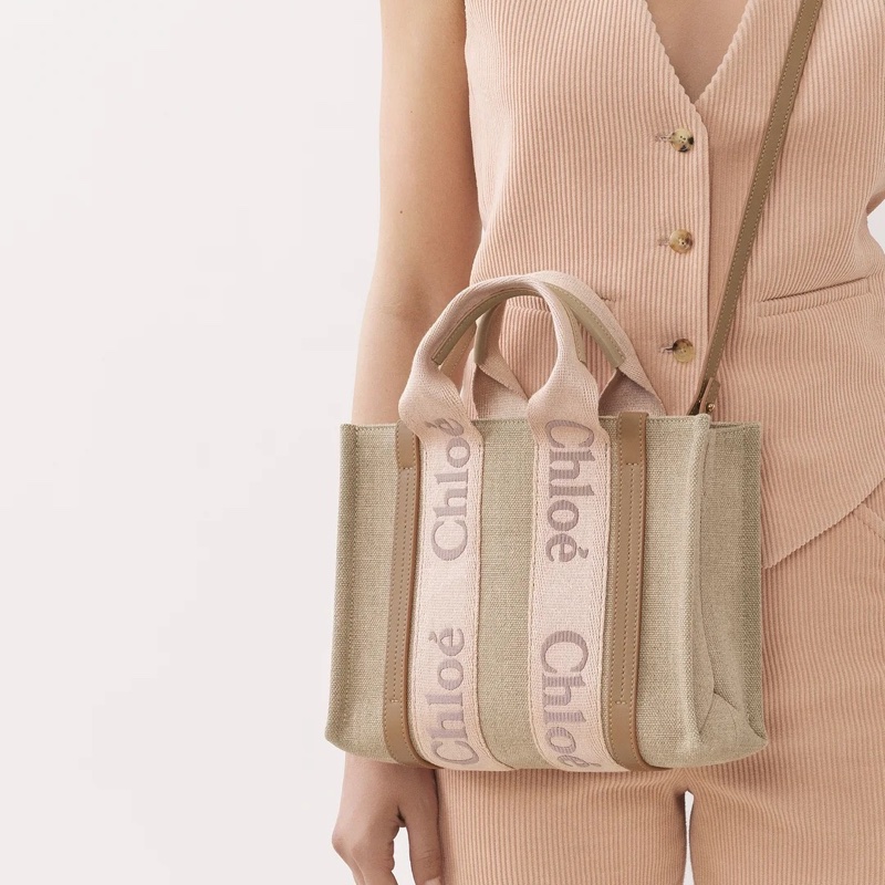 Chloe 女士 小號 woody 托特手提包 26.5cm*8cm*20cm-3
