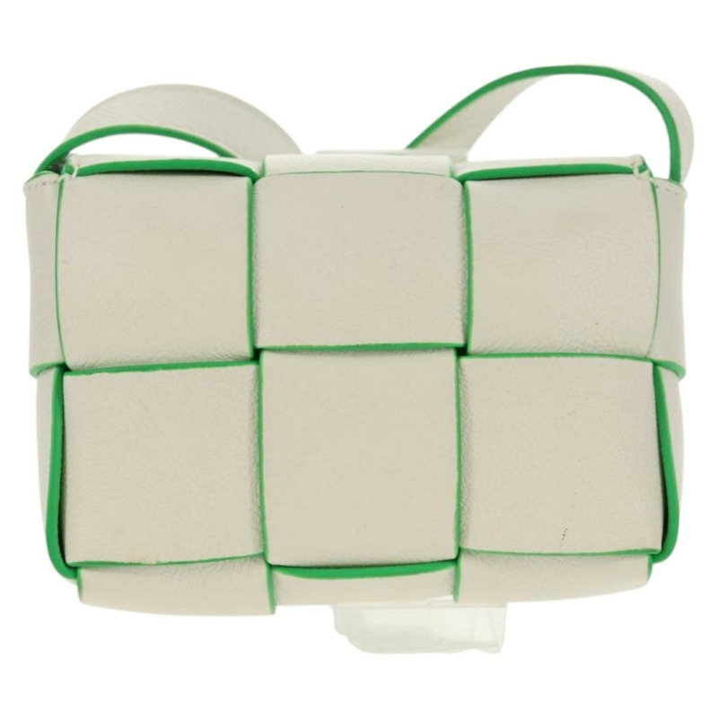 【日本直送】BOTTEGA VENETA MAXI INTRECCIATO 盒式包皮白色綠色正品 bs30121M-2