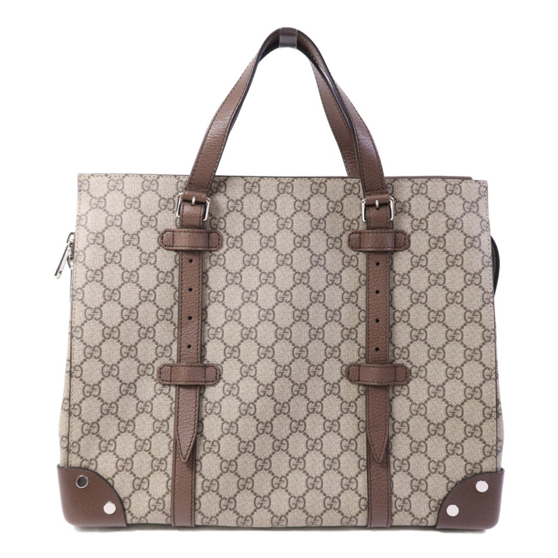 GUCCI 塗層帆布Hand Bag銀扣手挽袋-1