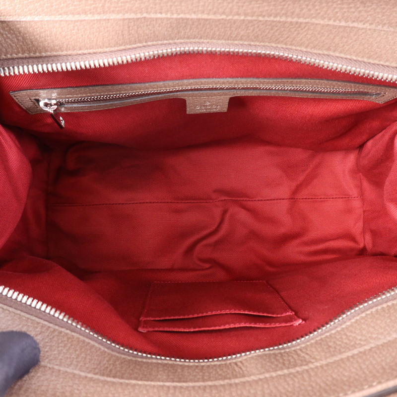 GUCCI 塗層帆布Hand Bag銀扣手挽袋-4