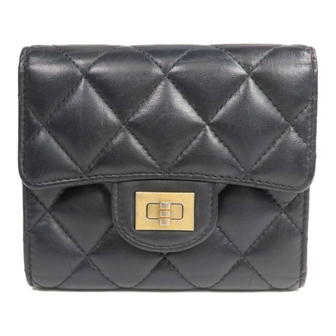 CHANEL 羊皮皮革2.55 Wallet金扣錢包