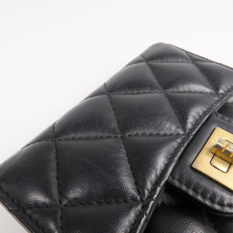 CHANEL 羊皮皮革2.55 Wallet金扣錢包-17