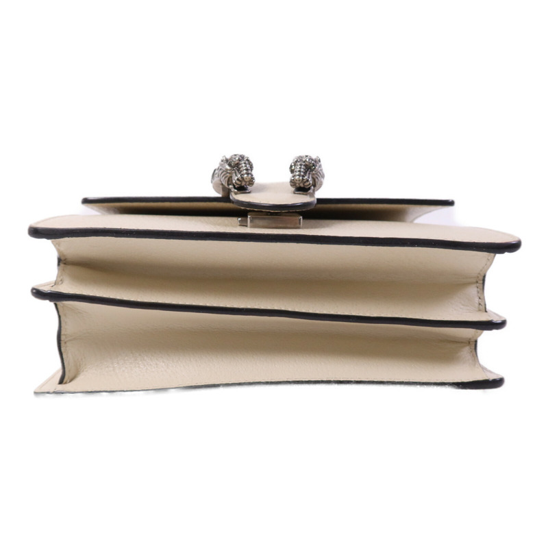 GUCCI 牛皮皮革Dionysus Bamboo銀扣手挽肩背兩用袋-3