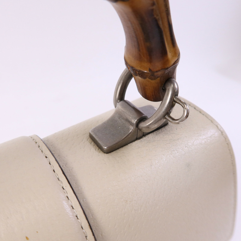 GUCCI 牛皮皮革Dionysus Bamboo銀扣手挽肩背兩用袋-13