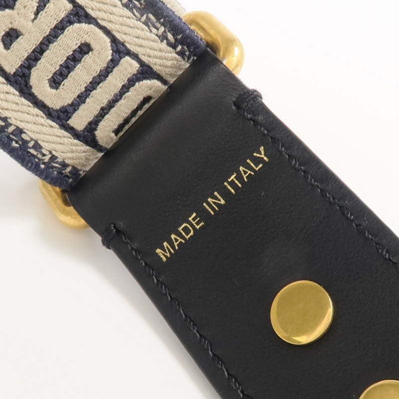Dior 帆布Strap金扣肩背帶-6